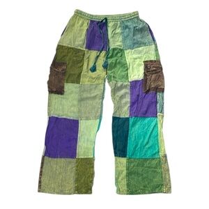 Jayli Men’s Multicolor Cotton Pants – Size M
